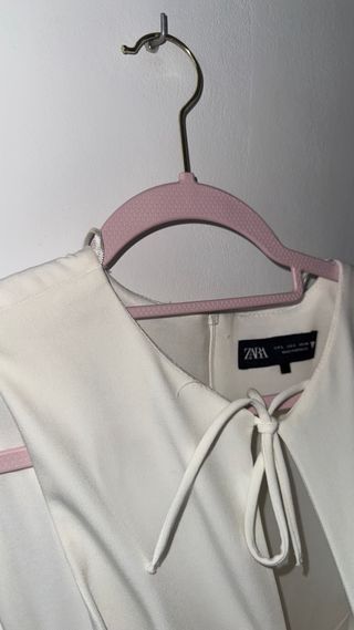 Vestido Zara Blanco Talla L Nuevo