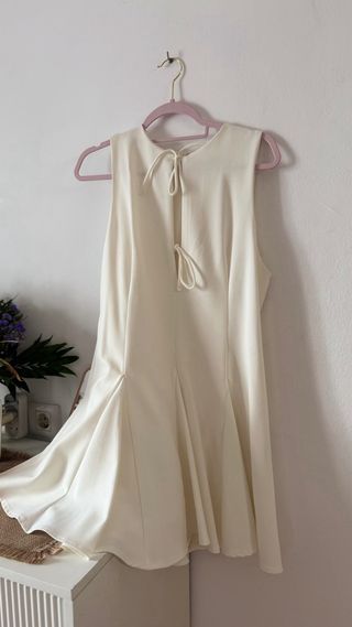 Vestido Zara Blanco Talla L Nuevo