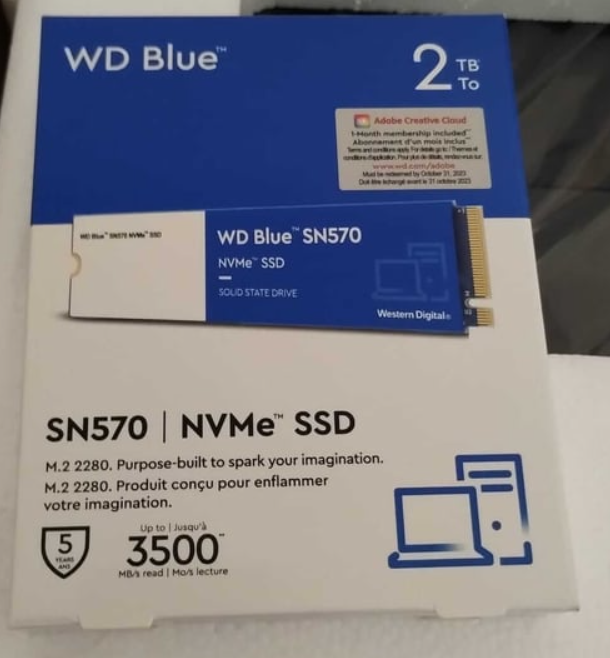SSD 2Tb M.2 NVMe WD Blue SN570 con GARANTIA