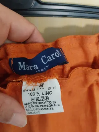 Completo Lino Mara Carol Arancione Taglia L