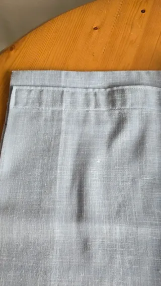 Cortinas de lino azul