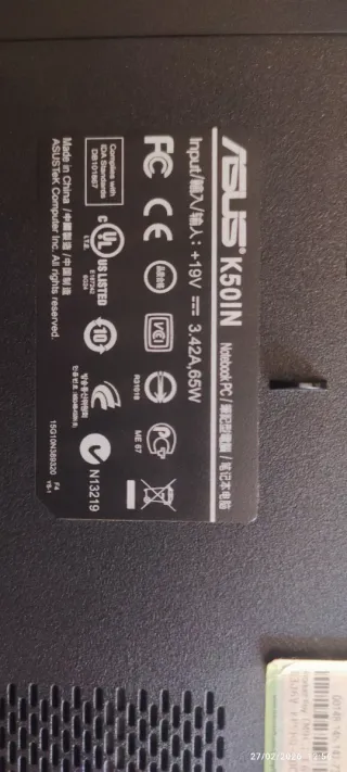 Portátil Asus K50IN