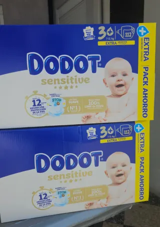 224 Pañales(2x112) Dodot Sensitive t3+