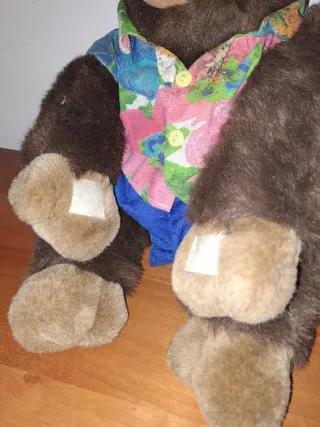 Peluche Scimpanzé Vintage con Cappello