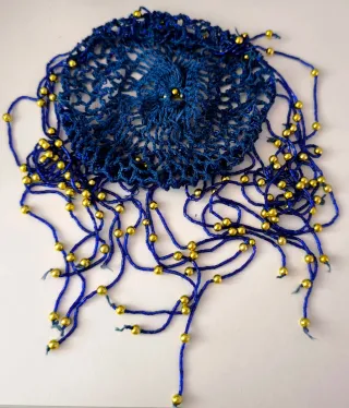 Retina capelli handmade turca perline oro/blu