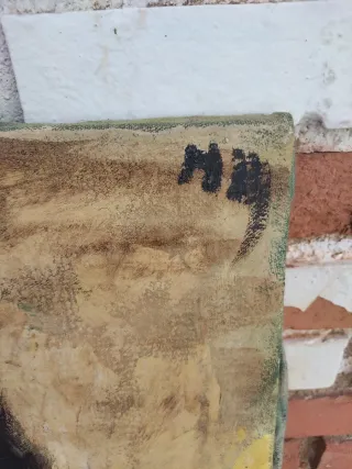 Cuadro Retrato Antiguo pintura Lienzo Oleo vintage