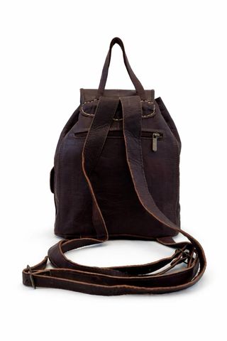 Mochila Cuero Unisex Marrón