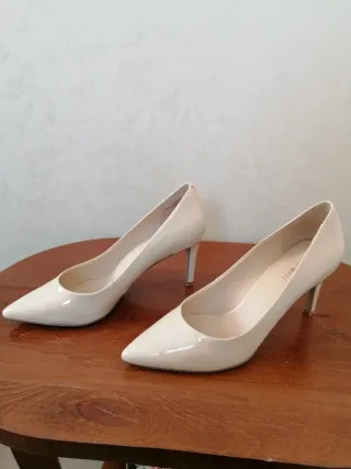 Décolleté Nine West Beige Lucido