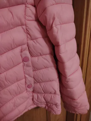 Abrigo acolchado niña rosa