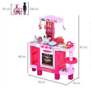 Cucina Giocattolo Rosa per Bambini