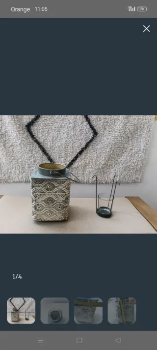 Caja de madera,vela decorativa,corazones colgantes