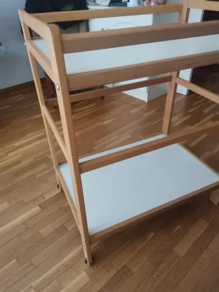 Cambiador bebé madera