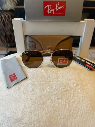 Gafas de Sol Ray-Ban Marrones y Doradas