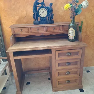 Escritorio madera pino con cajones