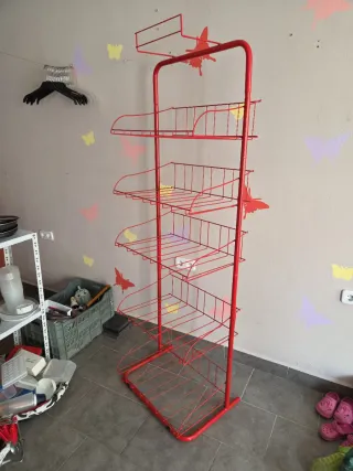 Estantería Metálica Roja 200x65x48cm