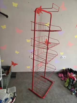 Estantería Metálica Roja 200x65x48cm