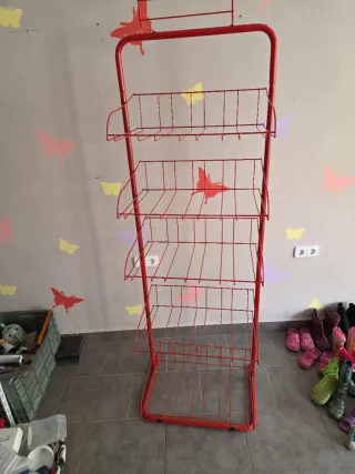 Estantería Metálica Roja 200x65x48cm