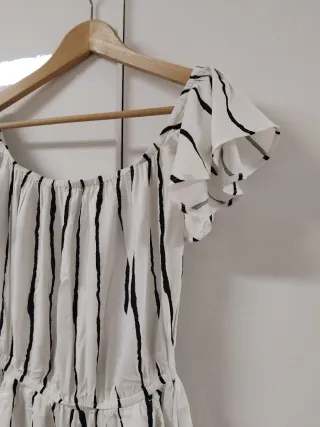 Mono H&M rayas blanco y negro T.36