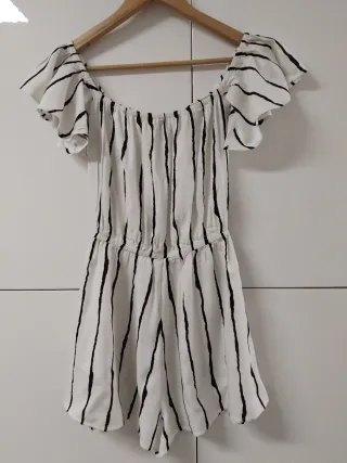 Mono H&M rayas blanco y negro T.36