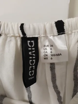 Mono H&M rayas blanco y negro T.36