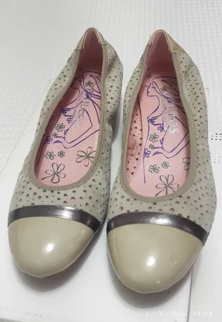 Scarpe donna beige e argento