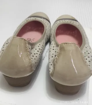 Scarpe donna beige e argento