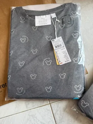 Pijama mujer Women'secret Mickey gris talla L y XS