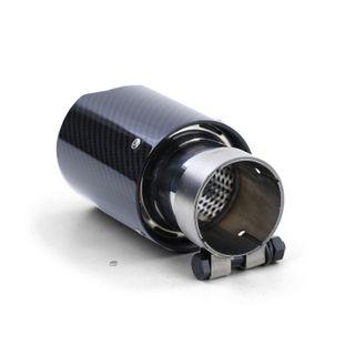 4 COLAS ESCAPES REDONDAS CARBONO BRILLO LOOK BMW