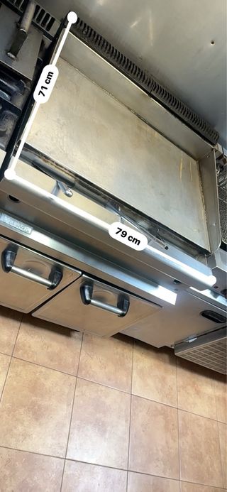 Plancha industrial de gas
