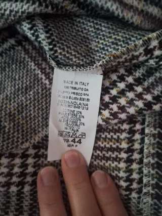 Falda MIA F cuadros gris y rosa