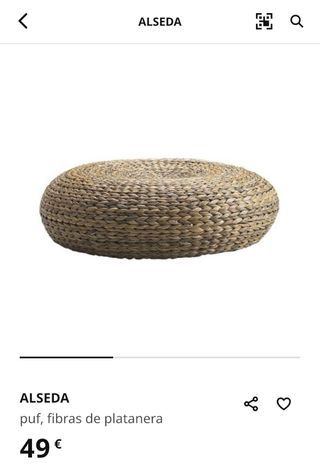 Puf Mimbre Redondo IKEA ALSEDA