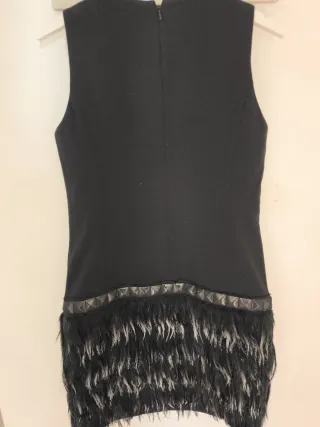 Vestido Michael Kors Negro XS con Plumas