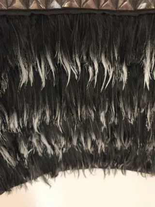 Vestido Michael Kors Negro XS con Plumas