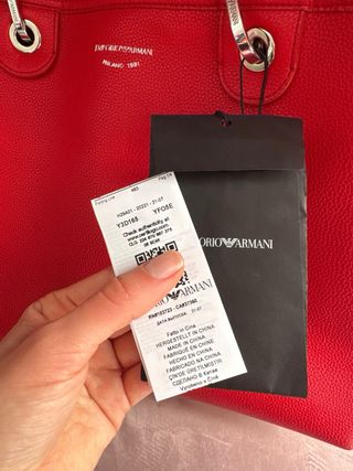 Bolso Grande Emporio Armani Rojo shopper tote