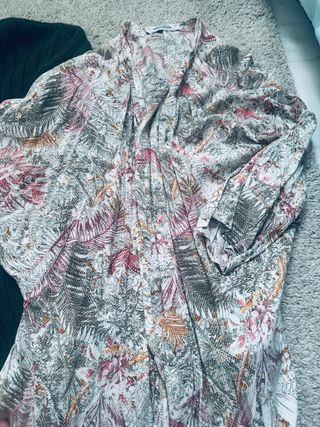 Conjunto mujer S/M verde y estampado