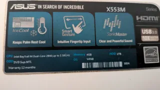 Portátil ASUS X553M Branco