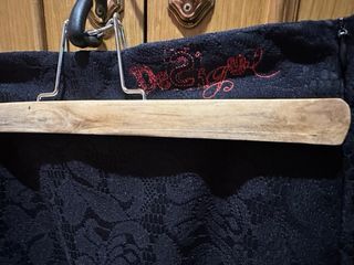 Falda corta Desigual negra encaje