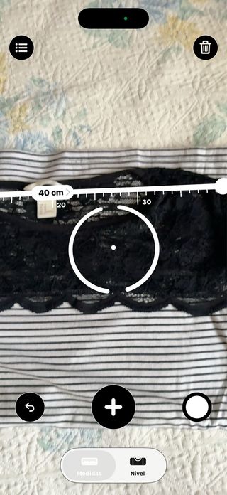 Camiseta H&M rayas encaje negra blanca Talla M