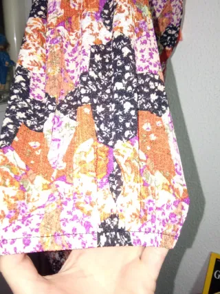 Vestido estampado largo T.L