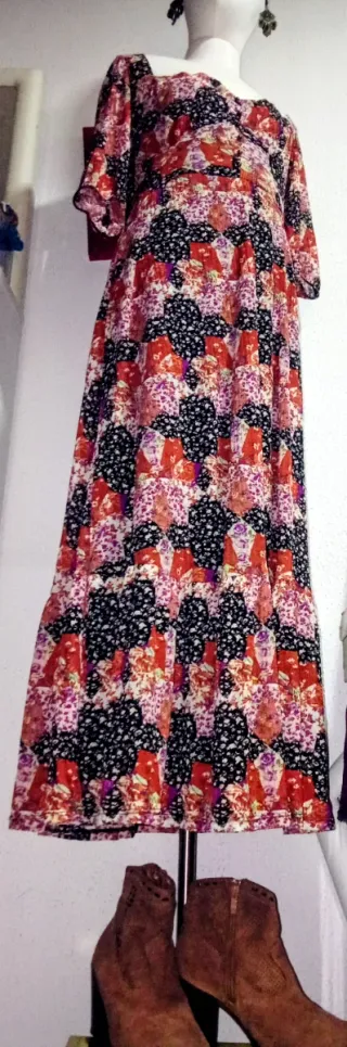 Vestido estampado largo T.L