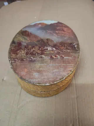 Caixa Vintage Paisagem Rio Montanhas