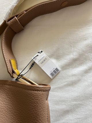Bolso Adolfo Dominguez Beige/Marrón Piel