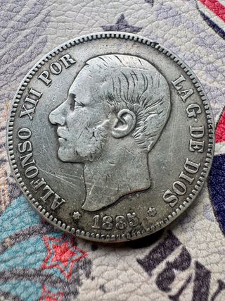 5 Pesetas 1885 *86