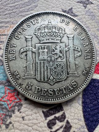 5 Pesetas 1885 *86