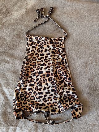 Top SHEIN schiena scoperta animalier