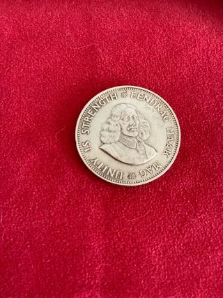 Moneda Plata Sudáfrica 20 Centavos