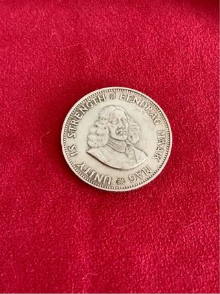 Moneda Plata Sudáfrica 20 Centavos
