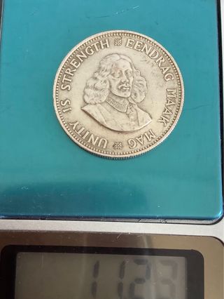 Moneda Plata Sudáfrica 20 Centavos