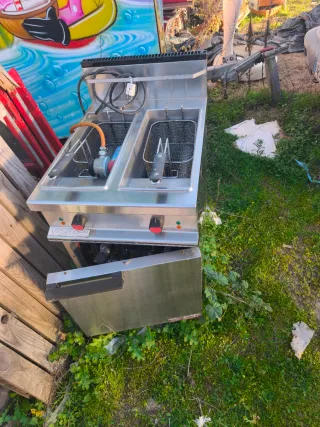 Freidora industrial doble