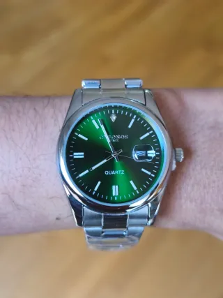 Reloj Hombre Verde Esmeralda Diseño Elegante 40mm
